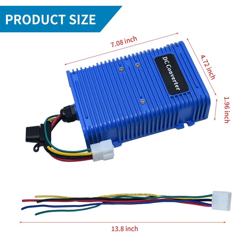 360W 30A Golf Cart Voltage Regulator Converter 48V 36V to 12V Converter Regulator DC Power Reducer Compatible with EZGO Club Car