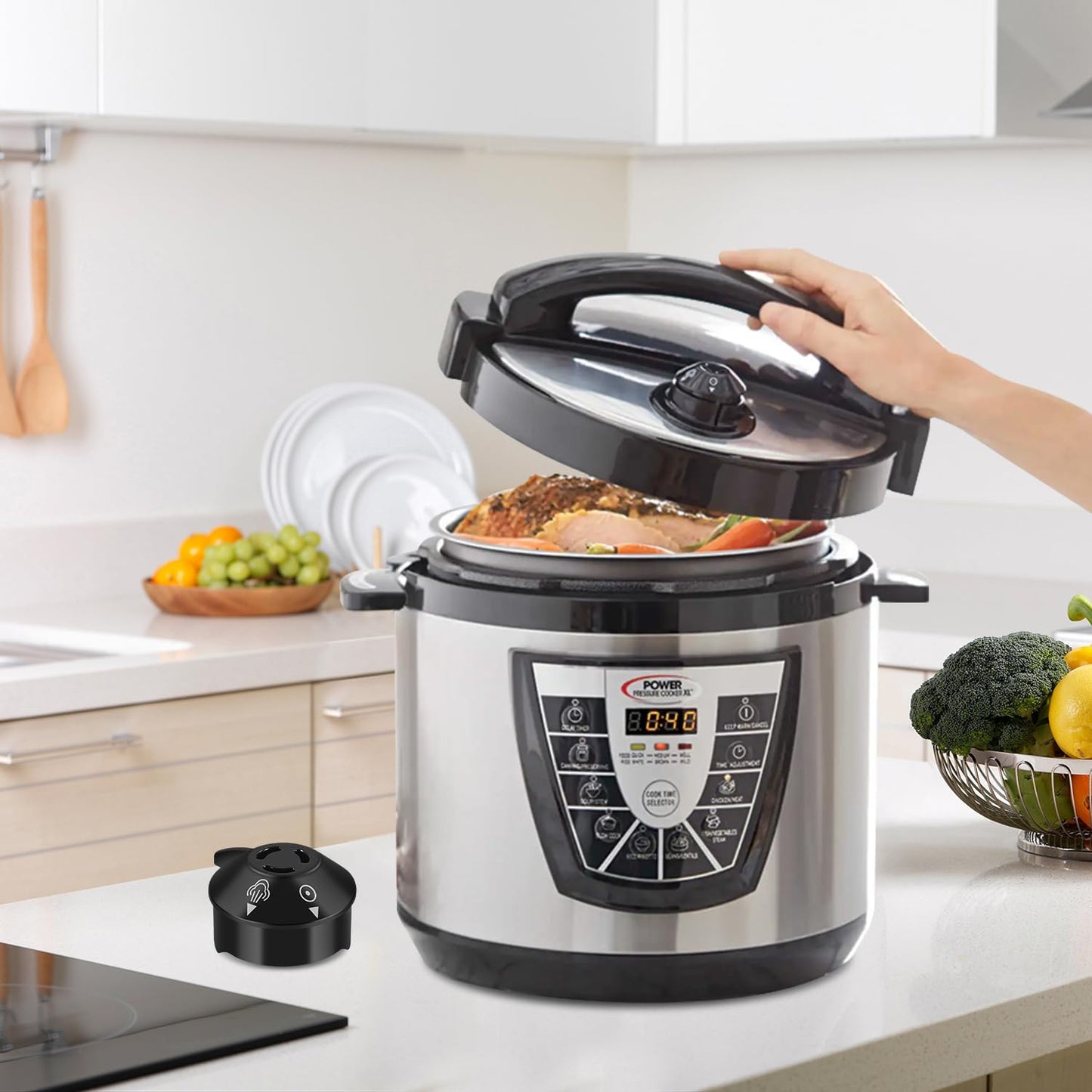 Original Pressure Release Valve Compatible with Power Cooker Pressure Cooker XL Including PPC770, PPC773, PPC780, PPC790, PCXL-PRO6. Emeril Lagasse Pressure 6Qt 8Qt