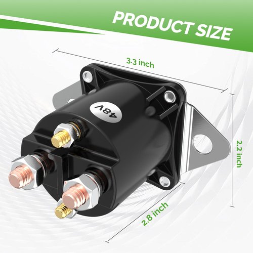 48V Electric Solenoid Replacement for Club Car DS 1995-1997 Golf Cart, 4 Terminal, OEM 101807001, 1118 Solenoid Relay