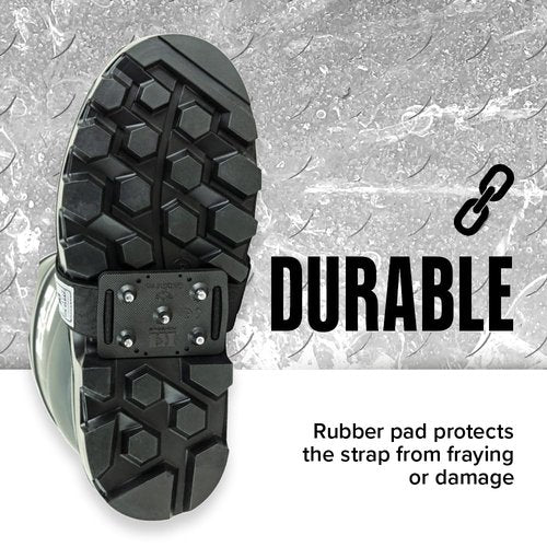 K1 Mid-Sole Ice Cleats for Men & Women - Rotatable Traction Aids For Winter Snow - High Profile - Black