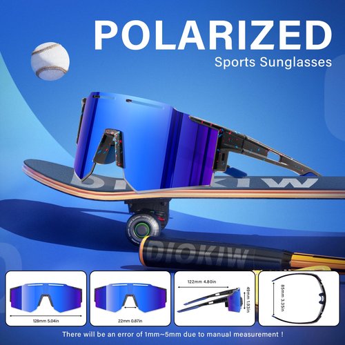 DioKiw 5PACK Polarized Kids sunglasses Youth Softball Cycling Sports Sun Glasses Boys Girls UV400 Protection Goggles