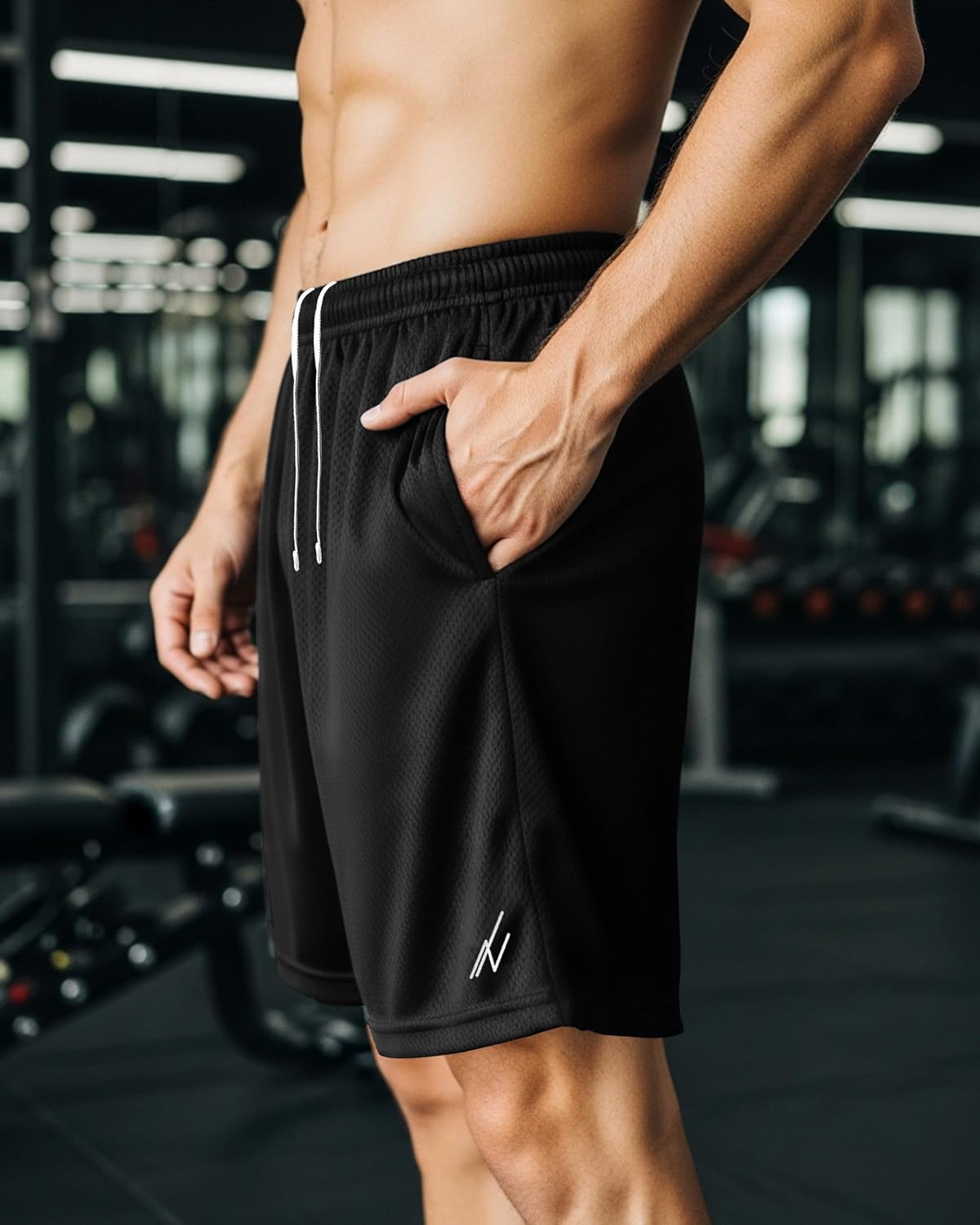 NY Threads Men's Athletic Shorts - Quick Dry Lightweight Workout Gym Shorts with Pockets | 2 Pack