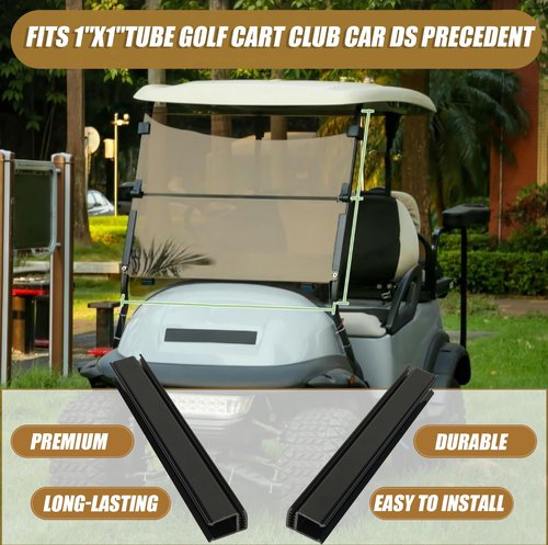 HOGUCAL Golf Cart Windshield Clips 2PCS Club Car Windshield Sash Clips for 1"x1" Tube Compatible with Club Car DS Precedent Tempo Golf Cart OEM#1014441-01 1021630-01 Best Replacement Accessory