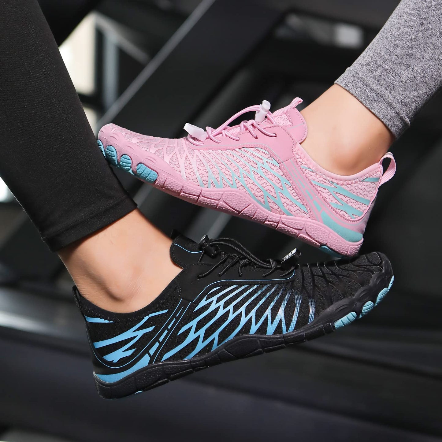 RUFONE Hike Barefoot Shoes for Women Men Breathable & Non-Slip Athletic Footwear Wide Toe Water Shoes,Designed for Walking,Running&Swimming Blue