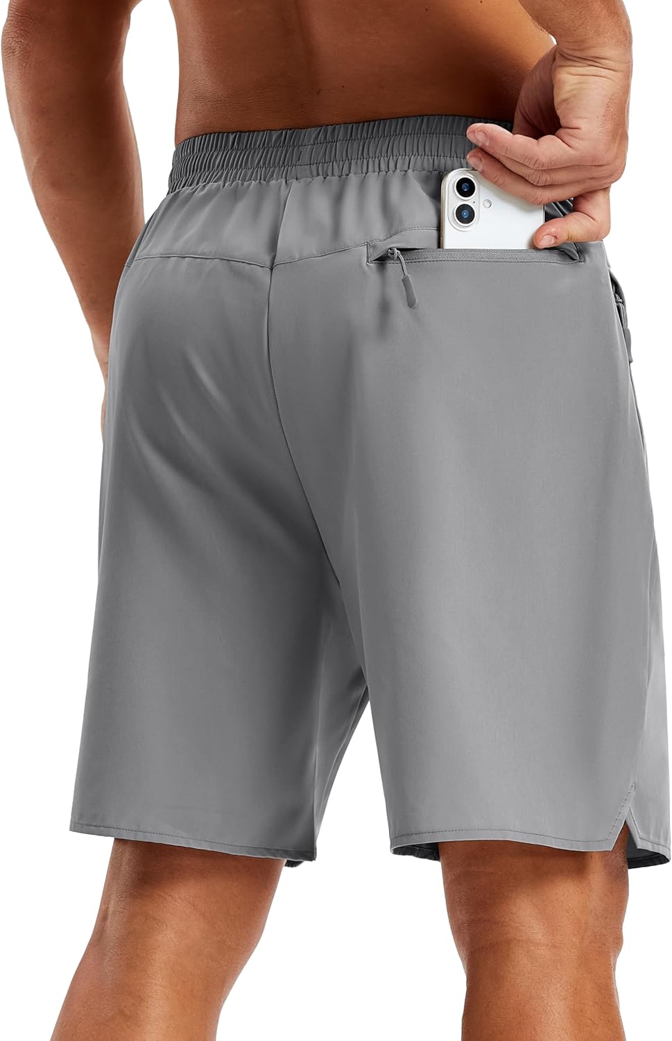 TACVASEN Men's Athletic Workout Shorts - Quick-Dry 7" Gym Shorts with Zipper Pockets for Summer Hiking