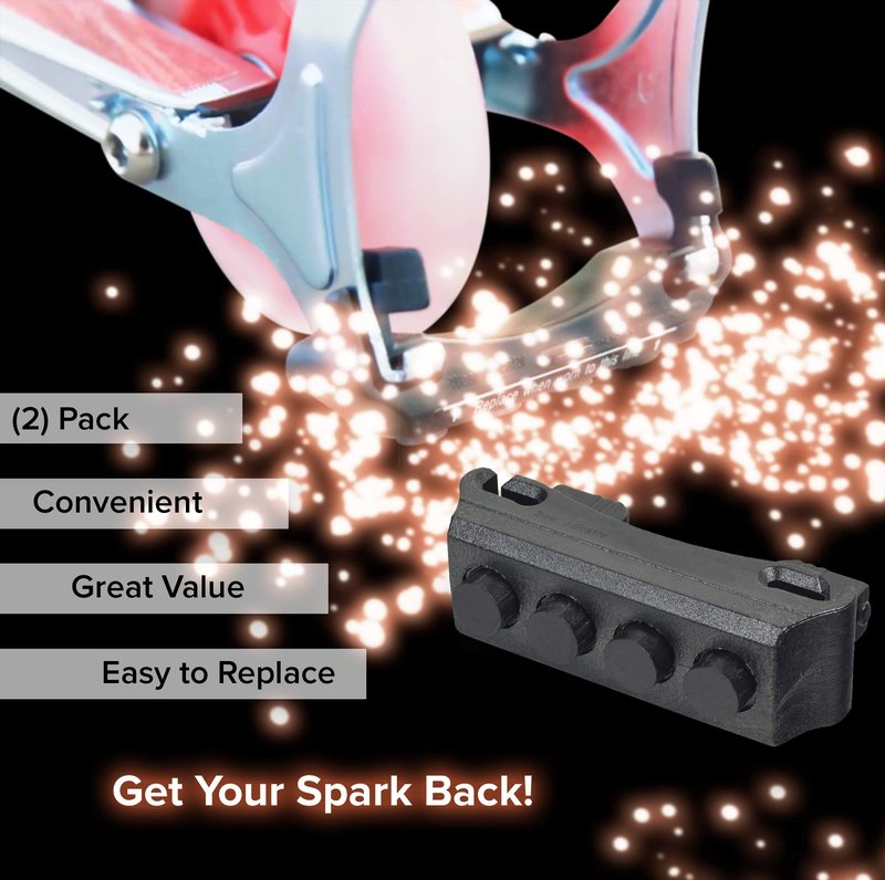 AlveyTech Replacement Spark Cartridge - for Razor eSpark, FlashRider 360, Spark Kick 1.0/2.0 Scooter, Kids Rider Electric Drift, Rear Flash Parts, Bike Wheels Brake Sparks, Dirt Trike Parts 2 Pack