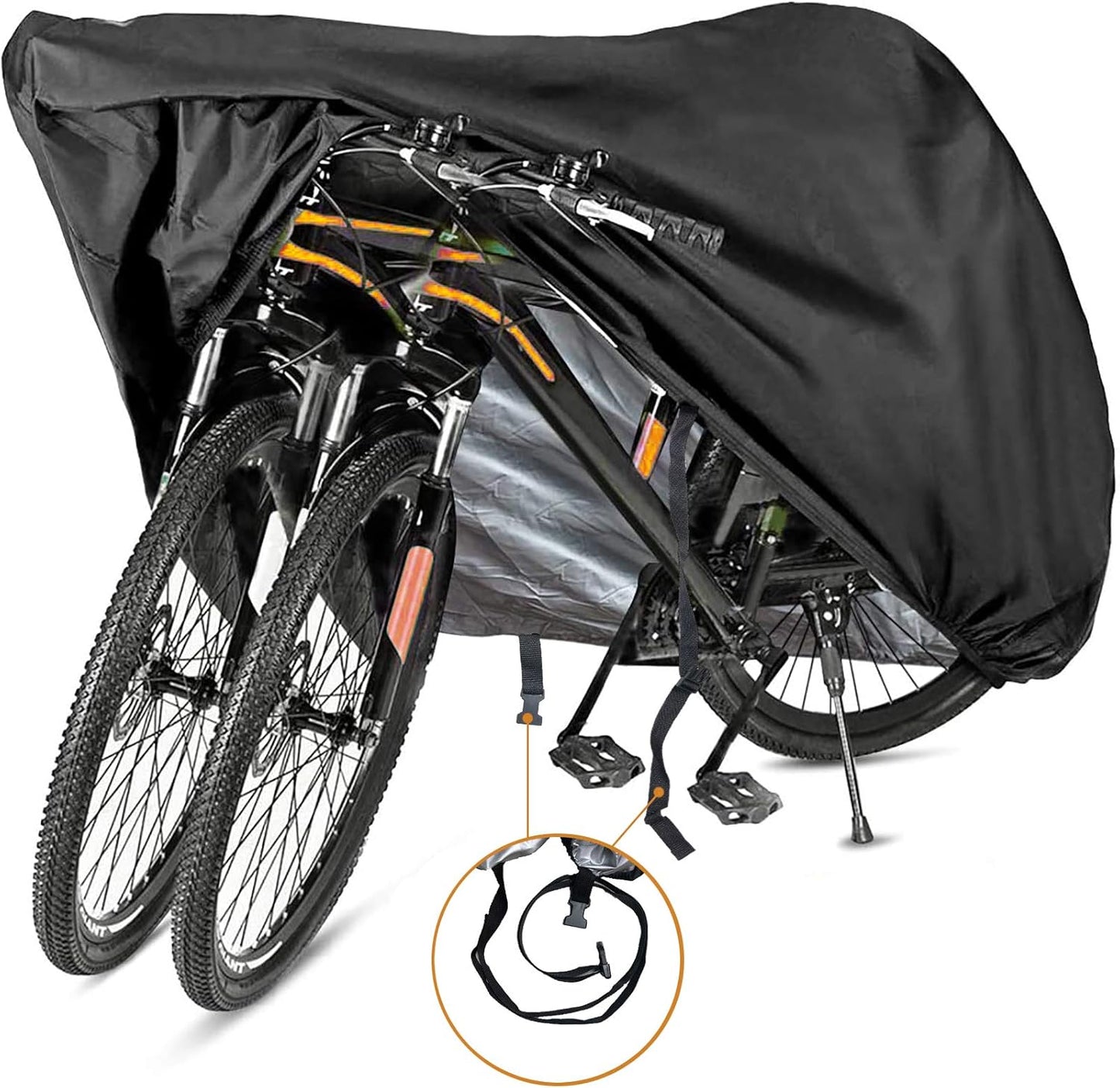 Szblnsm Bike Cover - Waterproof Outdoor Protection for 1-3 Bikes | Heavy Duty 420D Ripstop Material
