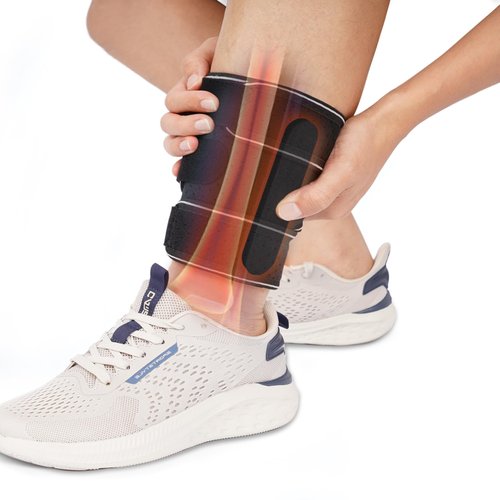 Feamero Plus Size Shin Splints Compression Wrap, Calf Compression Sleeve for Swelling, Edema & MTSS Pain Relief, Adjustable Shin Support Brace for Sprains & Muscle Tears, Men & Women (M, 1 Pcs)