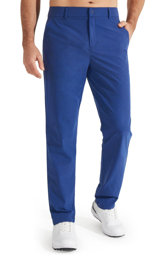 Libin Mens Dress Pants 32" Golf Work Clothing Royal Blue 34W x 32L