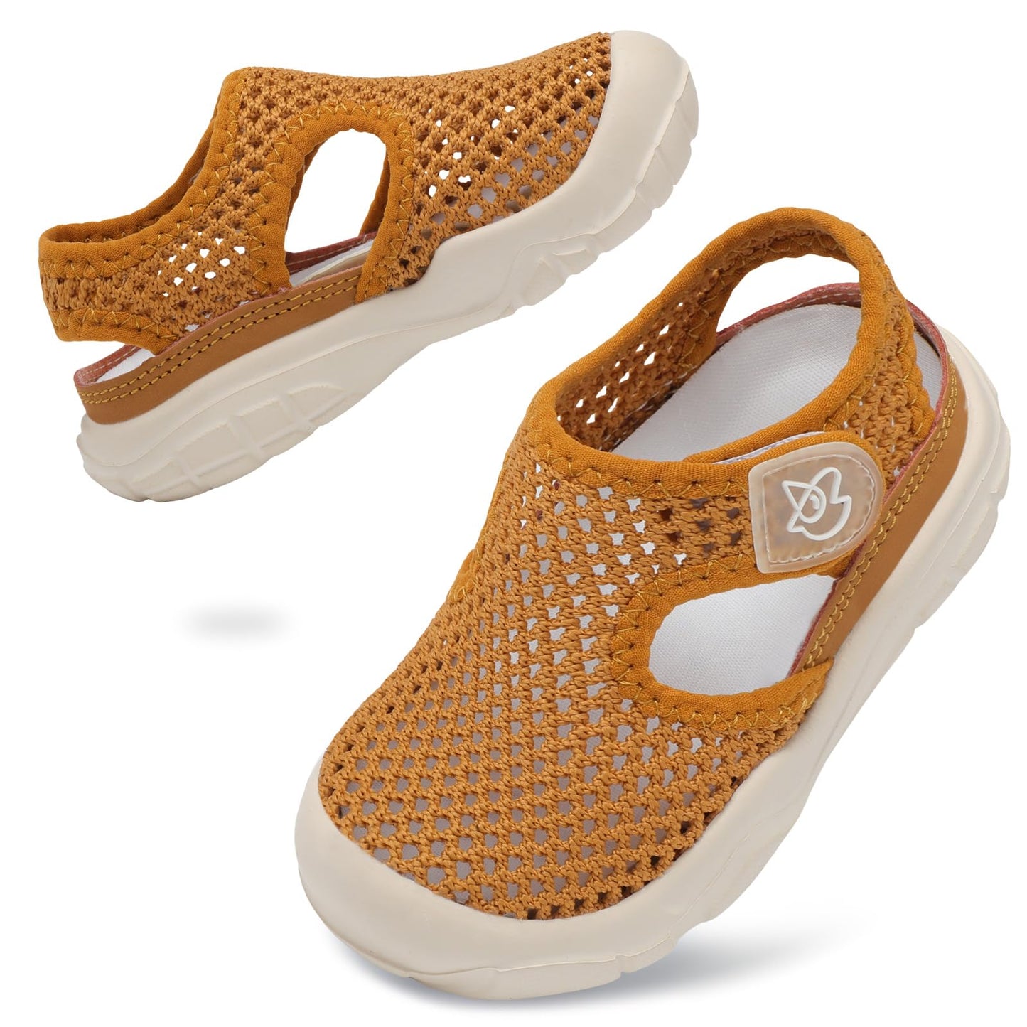 LeIsfIt Toddler Girls Boys Sandals Closed Toe Water Sandals Kids Lightweight Wide Water Shoes for Beach Swim Brown 7 Toddler