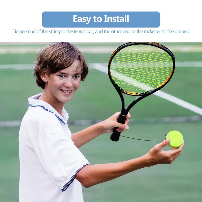 Moofey Tennis Ball, Tether Ball, Lightweight Tennis Single Player Practice with Rubber Rope for Indoor and Outdoor Practice