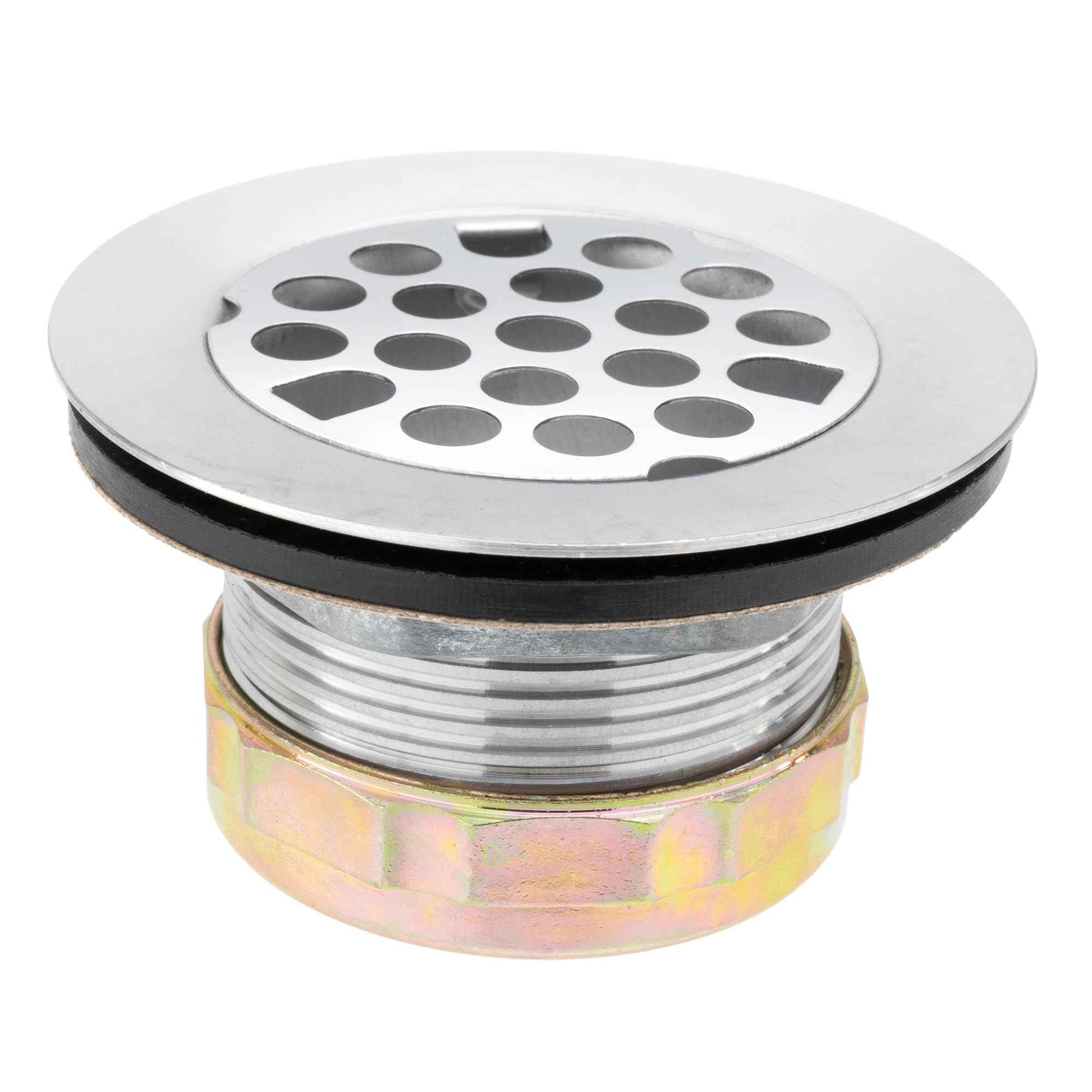 RecPro RV Brushed Nickel Sink Strainer Drain | Removable Strainer | Fits 2" Drain Holes | Connects to Pipes with 1.5" Threading