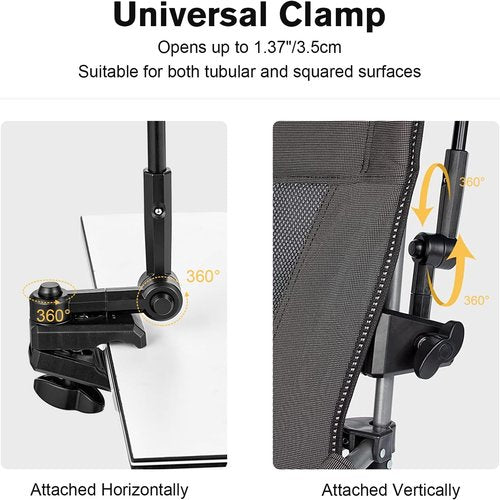 G4Free Adjustable Chair Umbrella - XL UV Protection Sun Shade with Universal Clamp for Beach & Golf