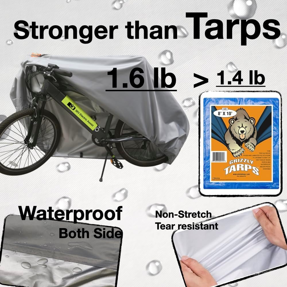 Urby Heavy Duty Bicycle Cover - Waterproof & Heat Resistant | Ideal for Electric Bikes (29''/Large)