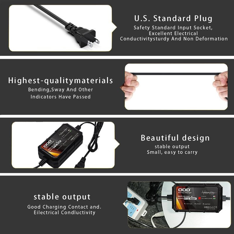 QDD 42V 2A Charger with DC5.5 * 2.1mm Connector for 10S 36V Lithium Battery Pack