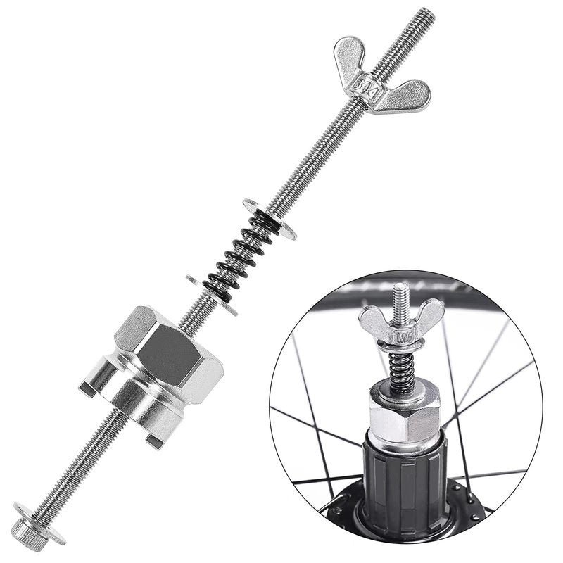 PACYTION Bike Freehub Remove Install Tool, Stainless Steel Bicycle Freehub Body Removal Tool, Bike Free Hub Quick Disassemble Tools for MTB Road Bikes Bike Repair Accessory