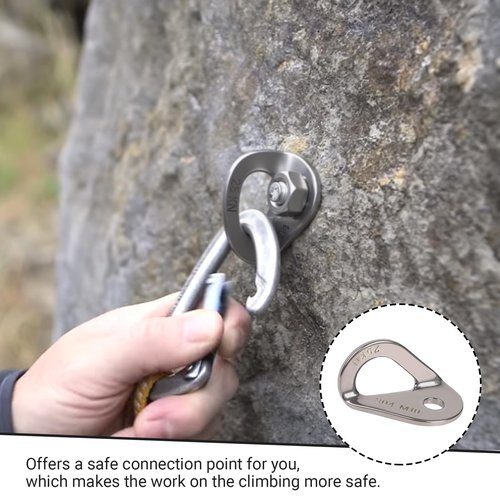 25KN Climbing Bolt Hanger - Stainless Steel Rock Climbing Anchor Bolt Outdoor Gear Rescue Hammock Installation, Fits for 10mm Bolt, 2PCS
