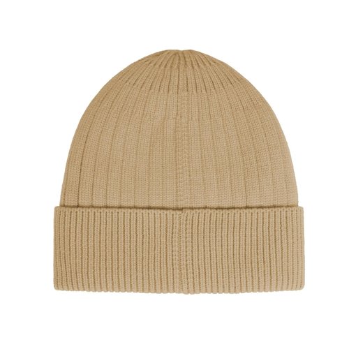 Timberland Women’s Rib Core Beanie - Soft Knit Winter Hat, Stretch Fit, Ribbed Texture, Fold-Over Cuff for Cold Weather, Light Wheat Boot, One Size
