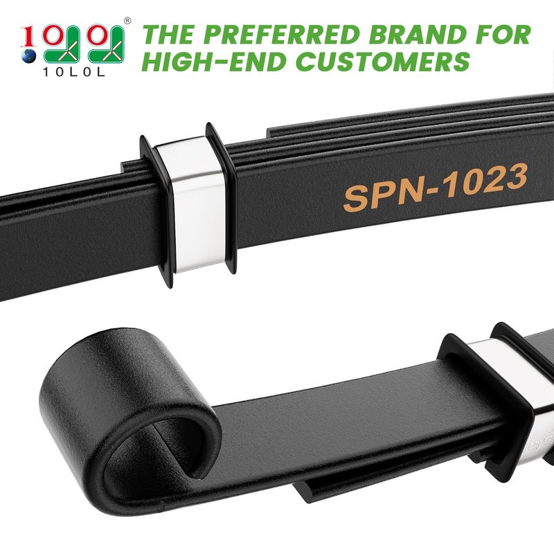 10L0L Heavy Duty Golf Cart Rear Leaf Spring Kit 4-Leaf Leaf Spring with Bushings & Sleeves Fits Club Car Precedent/Onward 2004+