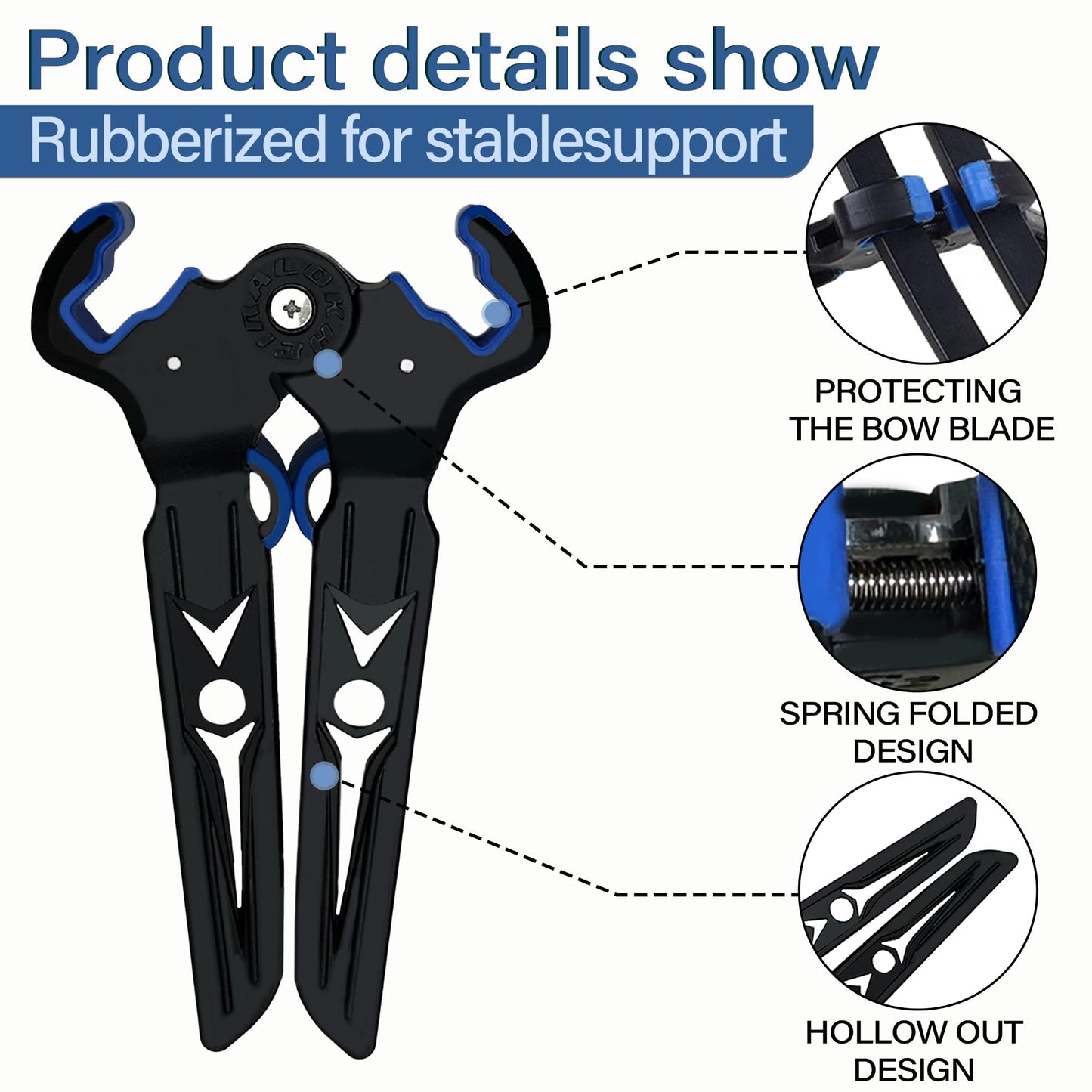 XENVOXI Bow Stand for Compound Bow Arrow Eight Bow Holder Composite Archery Rubber Holder Straight Draw Recurve Bow Landing Bow Holder Support Bracket