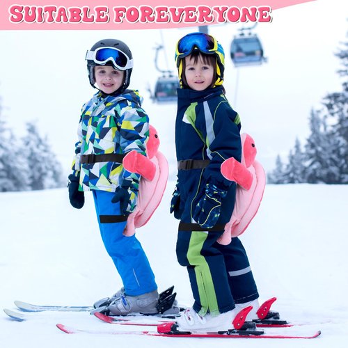 Shappy Turtle Butt Pads for Snowboarding 28 Inch Cute Waterproof Hip Butt Pad Turtle Protective Gear for Skiing Padded Skating Pads Hip Protection for Kids Adults(Pink)