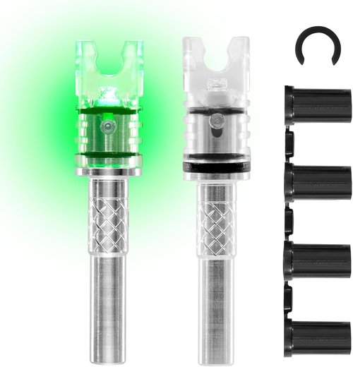 Crossbow Lighted Nocks by [Brand Name] - Easy Pull Up/Down with Universal Fit for .285”/.297”/.300”/.305” Bolts