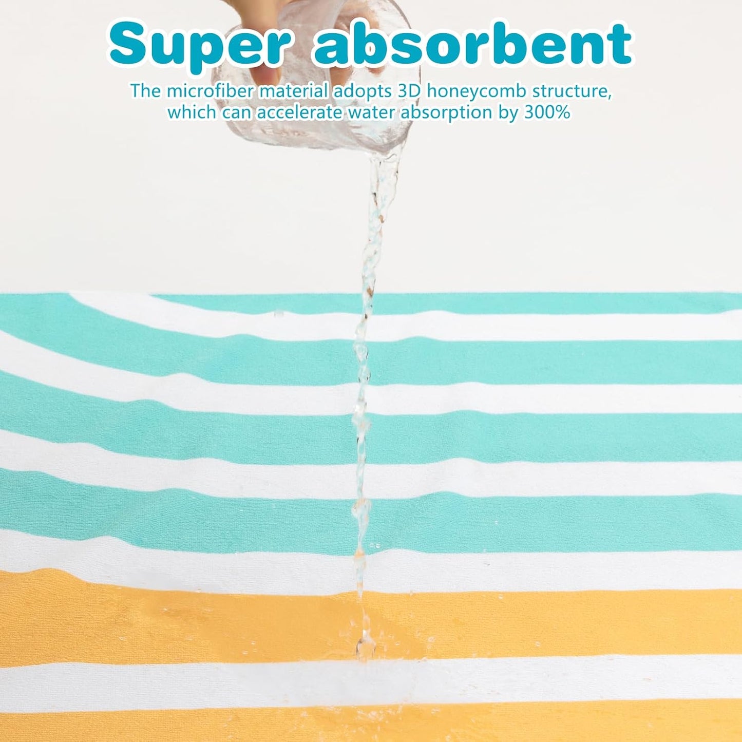 PY SUPER MODE Beach Towels - 2 Pack Quick Dry Microfiber, Oversized 75 x 35 Inches for Pool & Camping