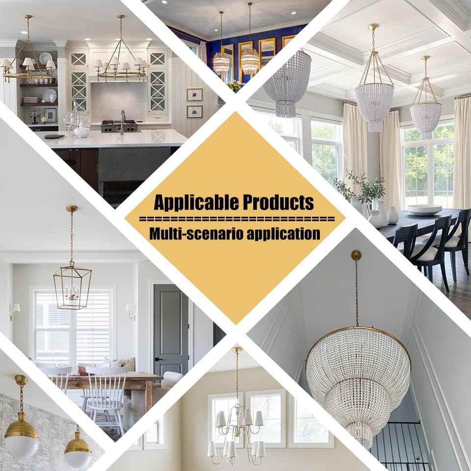 MAYOMAJO 5-5/16 Inch Light Canopy Kit with 6 Feet Hanging Chain, Heavy Duty, Replacement Cover Plate for Chandelier, Pendant Light, Swag Light, Ceiling Fan, Flower Basket or DIY Projects (Bronze)