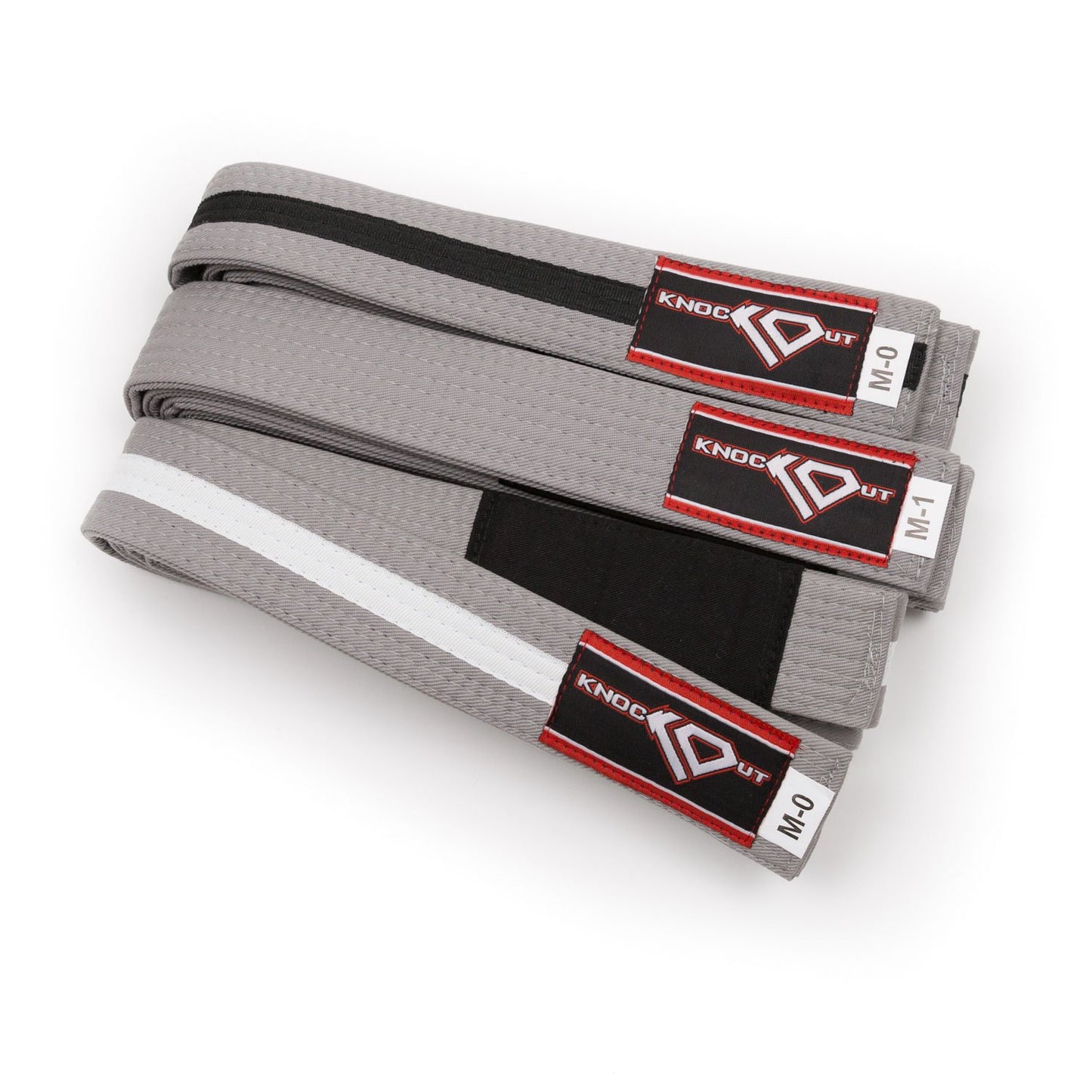 KO Sports Youth BJJ Gi Belt for Kids, 100% Cotton Durable Weave with Ranking Bar, Ages 4–18, All Ranks Training & Competition