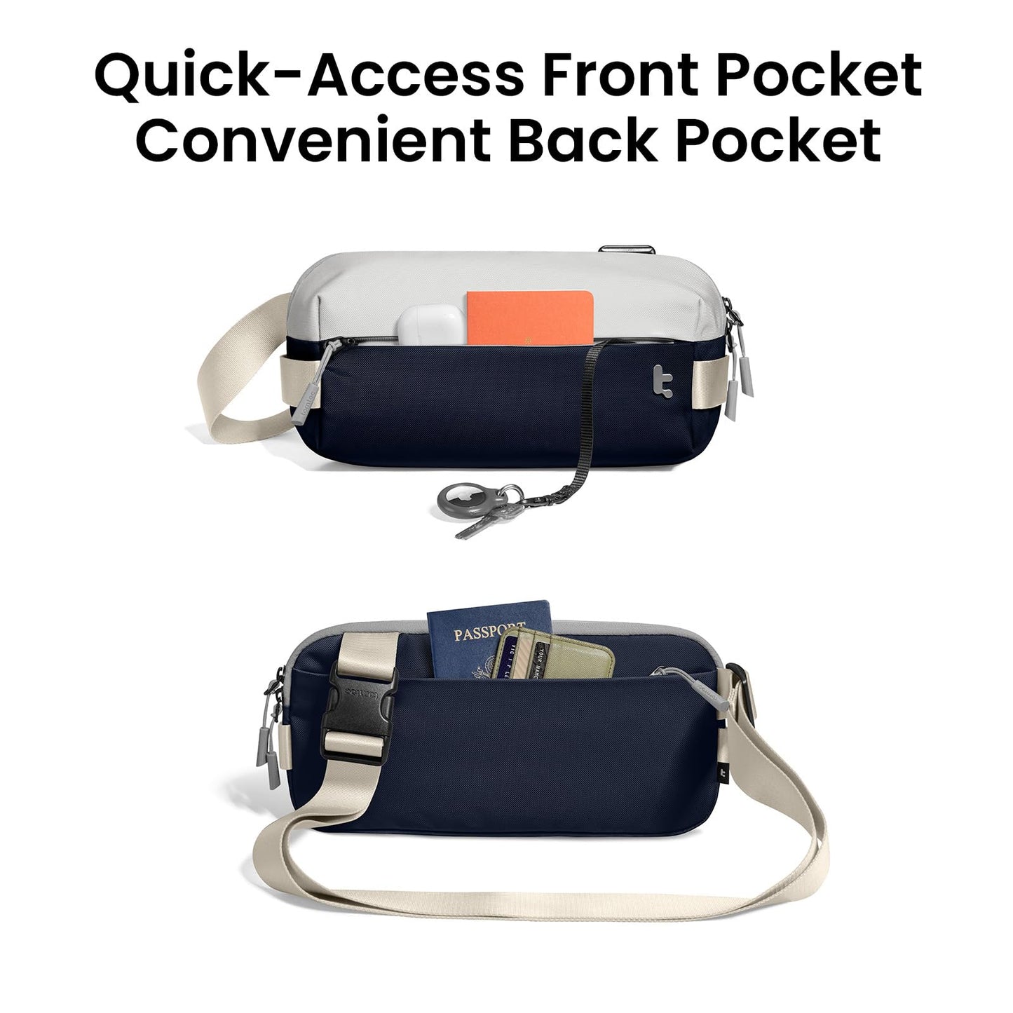tomtoc Compact EDC Sling Bag 3L, Travel Crossbody Bag Shoulder Chest Pack