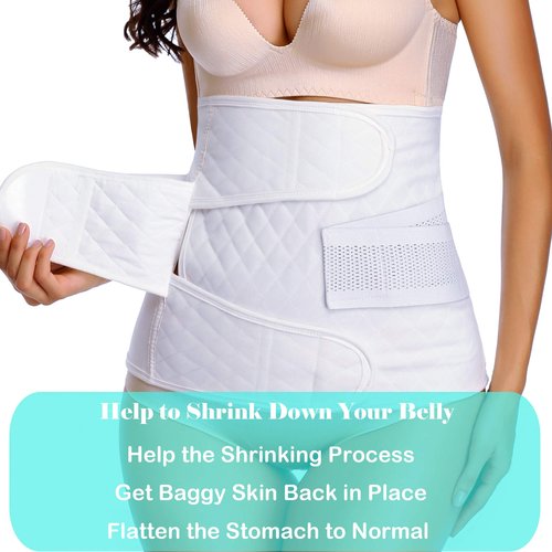PAZ WEAN Abdominal Binders Post Surgery Postpartum Belly Wrap Cotton Belly Binder C Section Belly Band After Post Baby delivery Belt Wrap