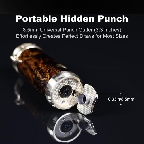 Torch Lighter,Triple Jet Flame Refillable Windproof Adjustable Butane Gas Lighter with Punch for Candle,Camping,Grill (Fuel Not Included)