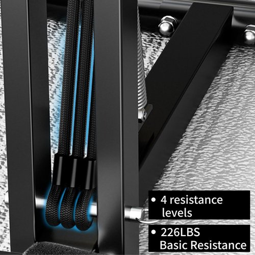 Deep Squat Machine, with Roman Chair Function, Adjustable Glutes Trainer Machine, Core & Abs for Low Impact Lower Body Workouts, Home Gym Push-Up Exercises, Easy to Assemble, 300Lbs Capacity