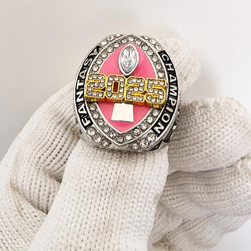 noblehead 2025 Fantasy Football Championship Ring Heavy FFL Champion Trophy Ring Award Trophy for Fantasy Football League Winner (Size 8)