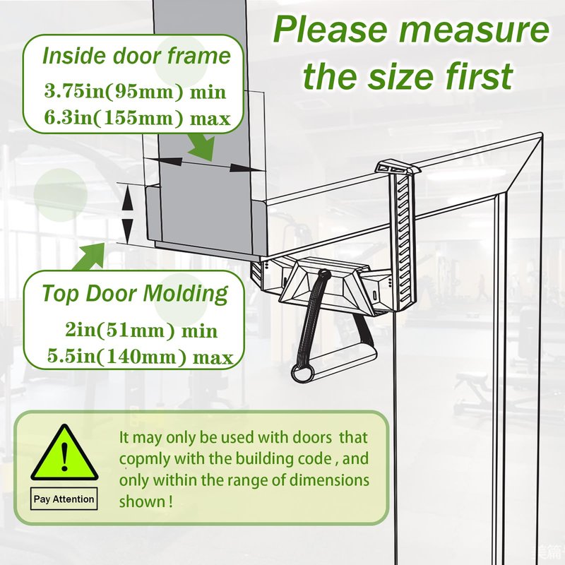 Portable Pull Up Bar,Pull Up Bar Door Frame for Work from Home Fitness.Load bearing capacity exceeding 330lbs
