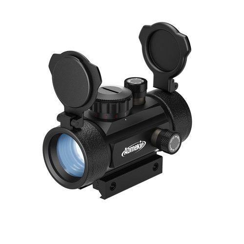 AOMEKIE Airsoft Red Dot Sight Scope Reflex Sight Rifle Scope 30mm Multi-Coated Lens with 22mm/11mm Weaver Picatinny Rail Mount for Hunting Shooting