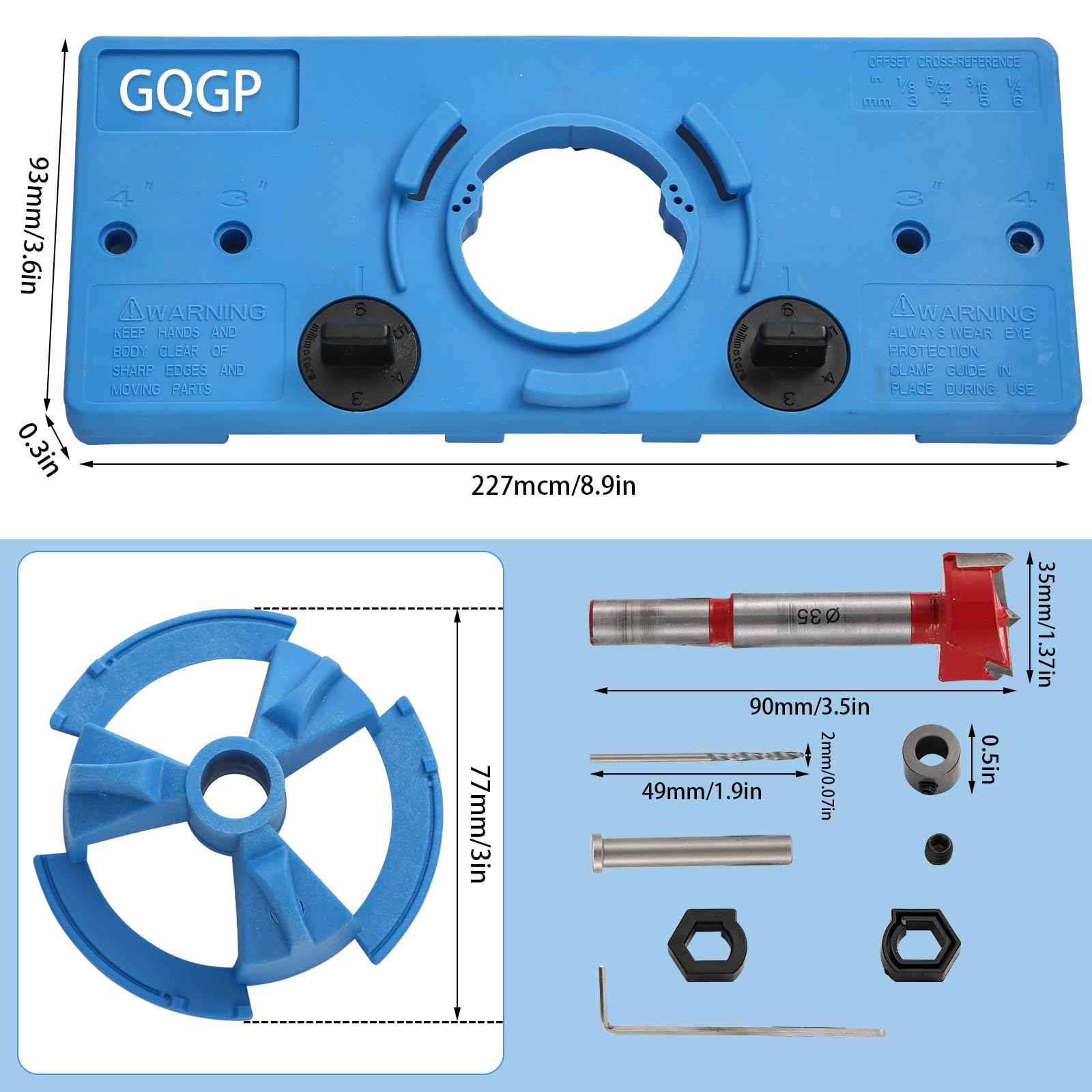 35mm Hinge Jig Concealed Hinge Hole Saw Jig Higne Drilling Jig Hole Guide Woodworking for Kitchen Cabinet Door Hinge