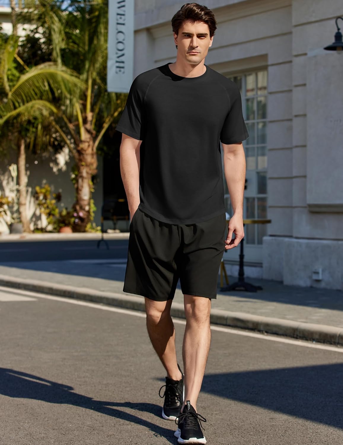 PINSPARK Men's Workout Shirts - Quick-Dry Moisture-Wicking Athletic T-Shirts | 3-Pack Short Sleeve