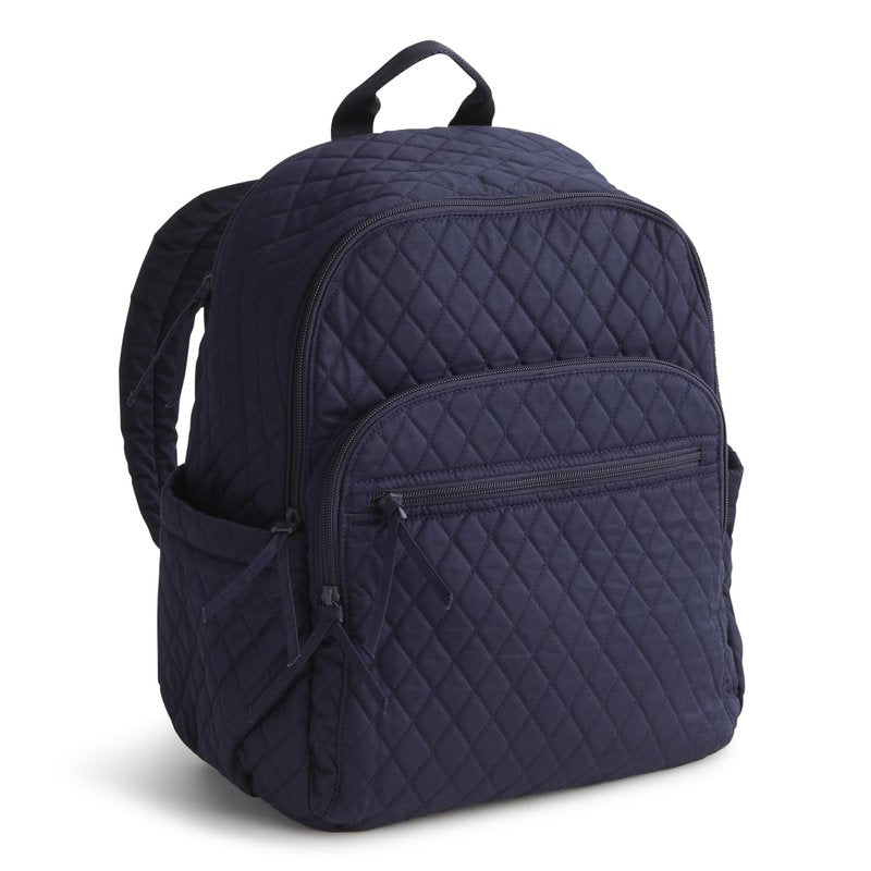 Vera Bradley Women's Premium Cotton Bancroft Backpack, Peacoat, One Size