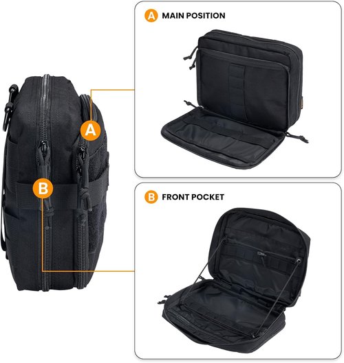 EXCELLENT ELITE SPANKER Tactical Molle Admin Pouch - Versatile EDC Organizer with Shoulder Strap