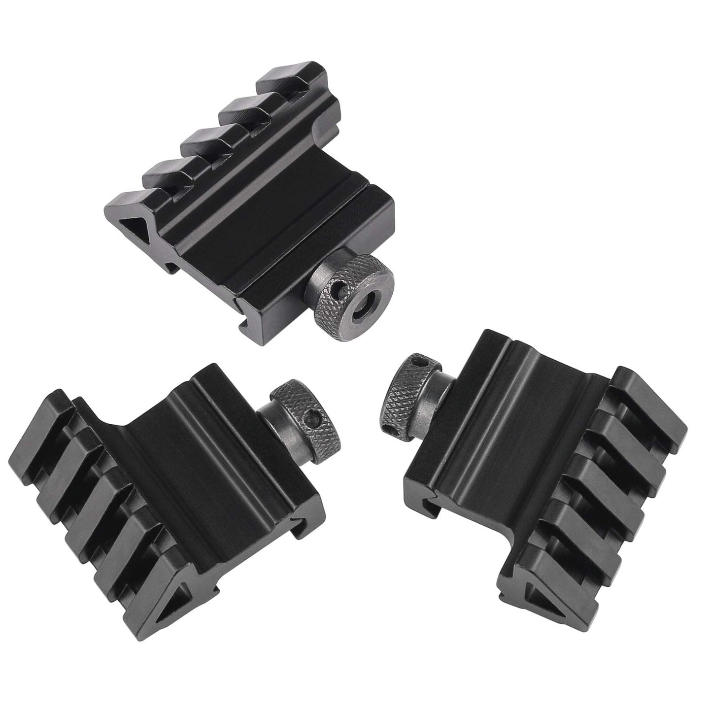 Marmot 45 Degree Rail Mount 4 Slots Picatinny Weaver Rail for Flashlights Laser Red Dot Sight Optics,3 Units in Pack