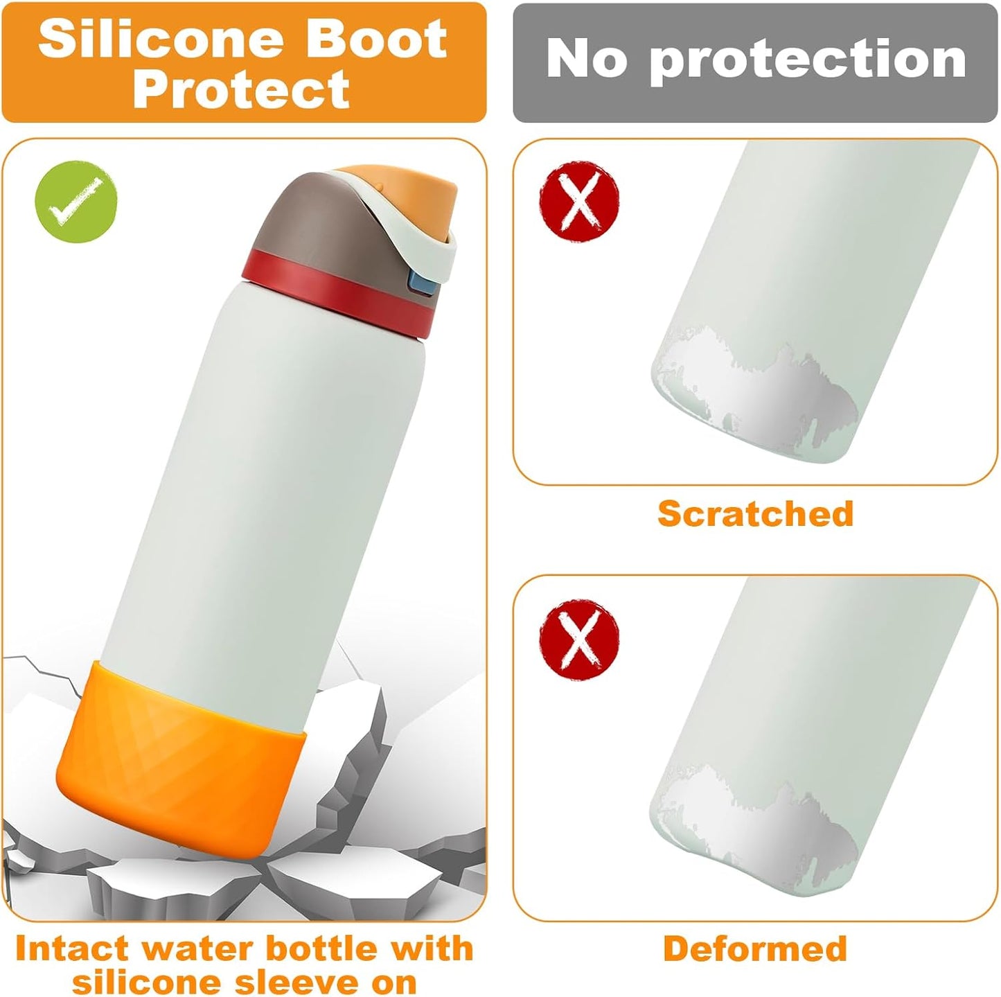 Owala Silicone Water Bottle Boot - Anti-Slip Protective Sleeve for 24oz, 32oz, 40oz Bottles