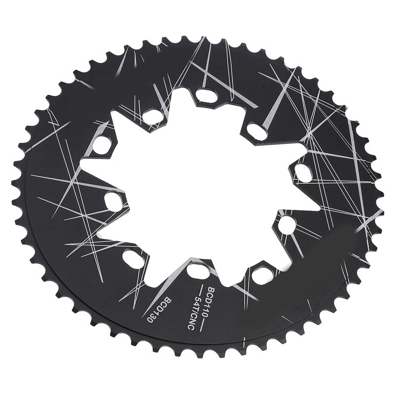 Oval Chainring, Enhanced Power Transfer Narrow Wide Chainring 110/130mm BCD 54T for Road Cyclists 7 8 9 10 Speed Bikes Maintenance and Spare Parts