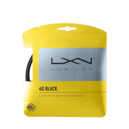 Luxilon 4G Black 125 Tennis String - Set, Black