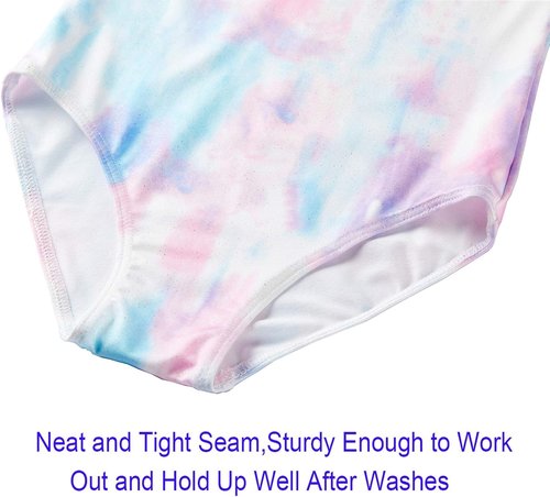 Domusgo Girls Gymnastics Leotards - Long Sleeve Shiny Colorful Bodysuits | Perfect for Tumbling