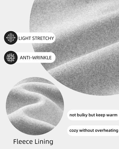 BUXKR Men's Baggy Sweatpants Wide Leg Fleece Casual Joggers Cotton Loose Drawstring Elastic Waist Pants with Pockets Light Grey