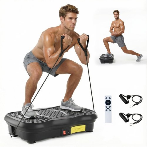 Vibration Plate Exercise Machine, 200 Speeds Vibrating Plate for Lymphatic Drainage, Vibrating Shaking Full Body Shaker Workout, Vibration Fitness Platform for Weight Loss, for Home, Classic Black
