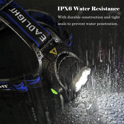 GaiGaiMall 3000 Lumen Headlamp Flashlight 3 Modes Waterproof Led Head Lamp Headlight with AAA Batteries, (1-Pack)