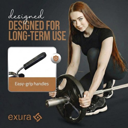 Exura Heavy-Duty Spring Collars for Olympic Barbell -3 Ring Premium Durable Barbell Clamps for Weight Bar - 2-Inch & 1-Inch Compatible, Secure Grip for Home & Commercial Gym, Weight Clips