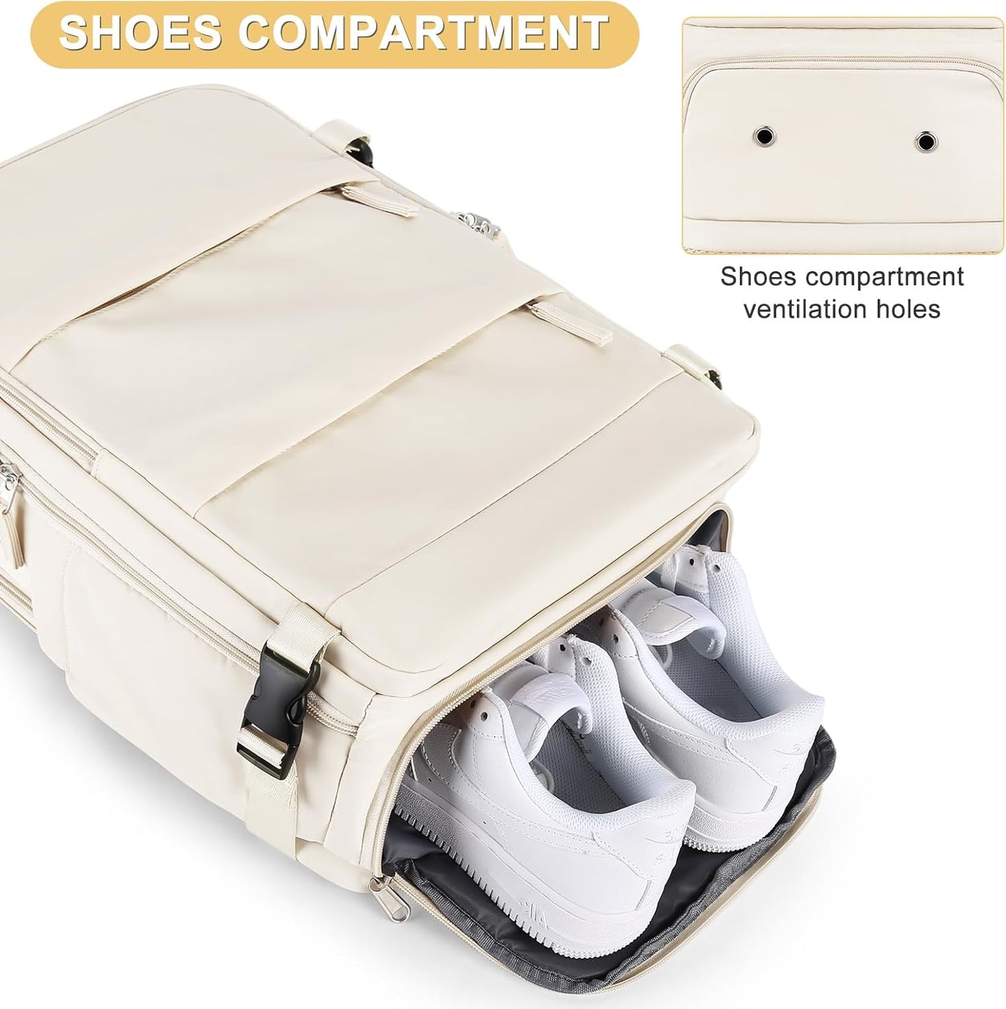Skiennix Large Travel Backpack - Airline Approved & Waterproof - Perfect for Men & Women